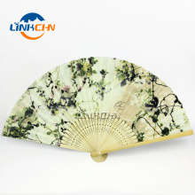 traditional oriental bamboo fabric hand held fan for promotion